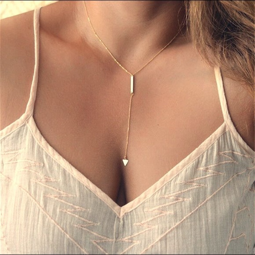 Lariat Necklace Gold